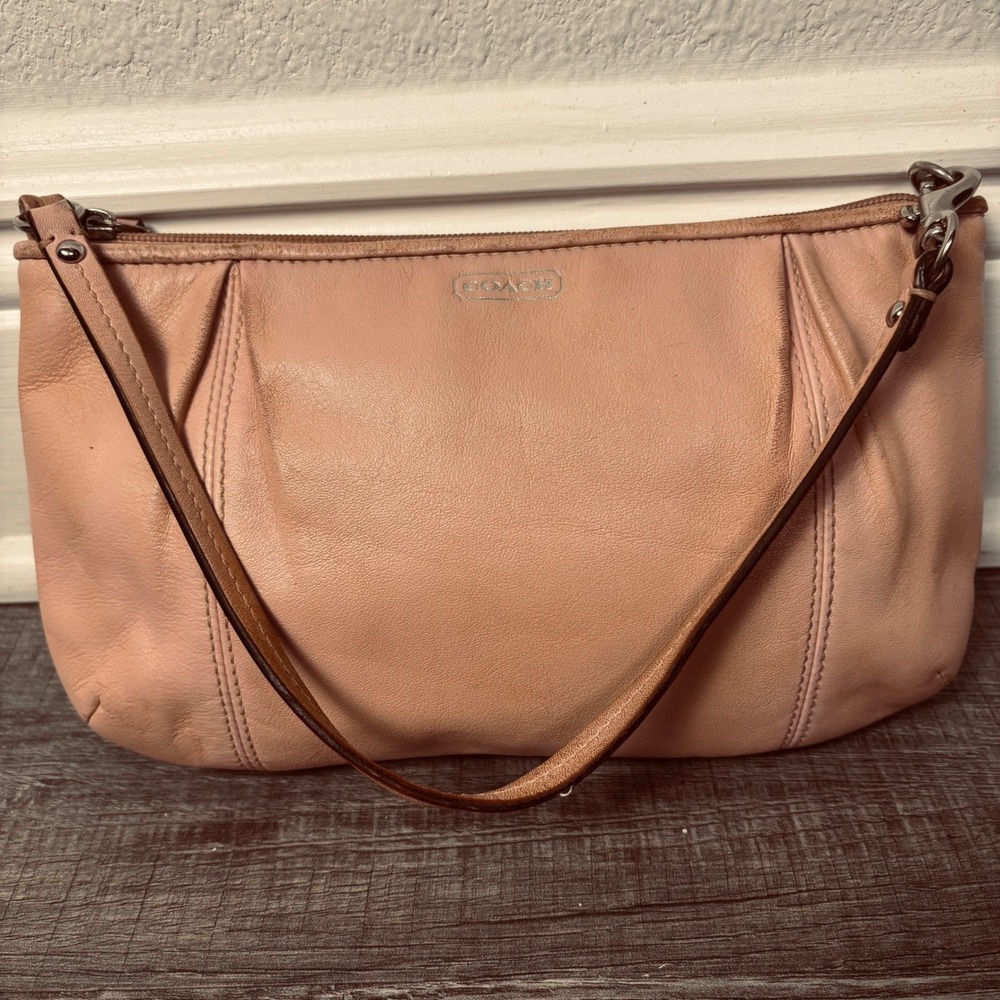 COACH Campbell blush pink wristlet shoulder bag F50796 Balletcore minimalist y2k
